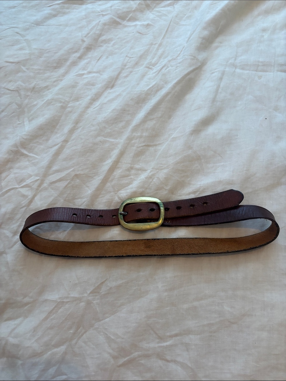 Vintage Brown Leather Belt